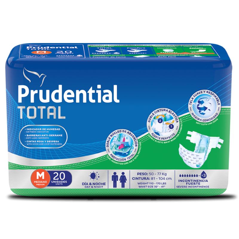 PAÑAL PRUDENTIAL TOTAL Mx20