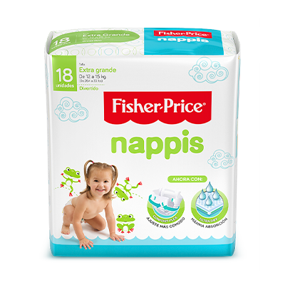 PAÑAL NAPPIS FISHER-P XGx18