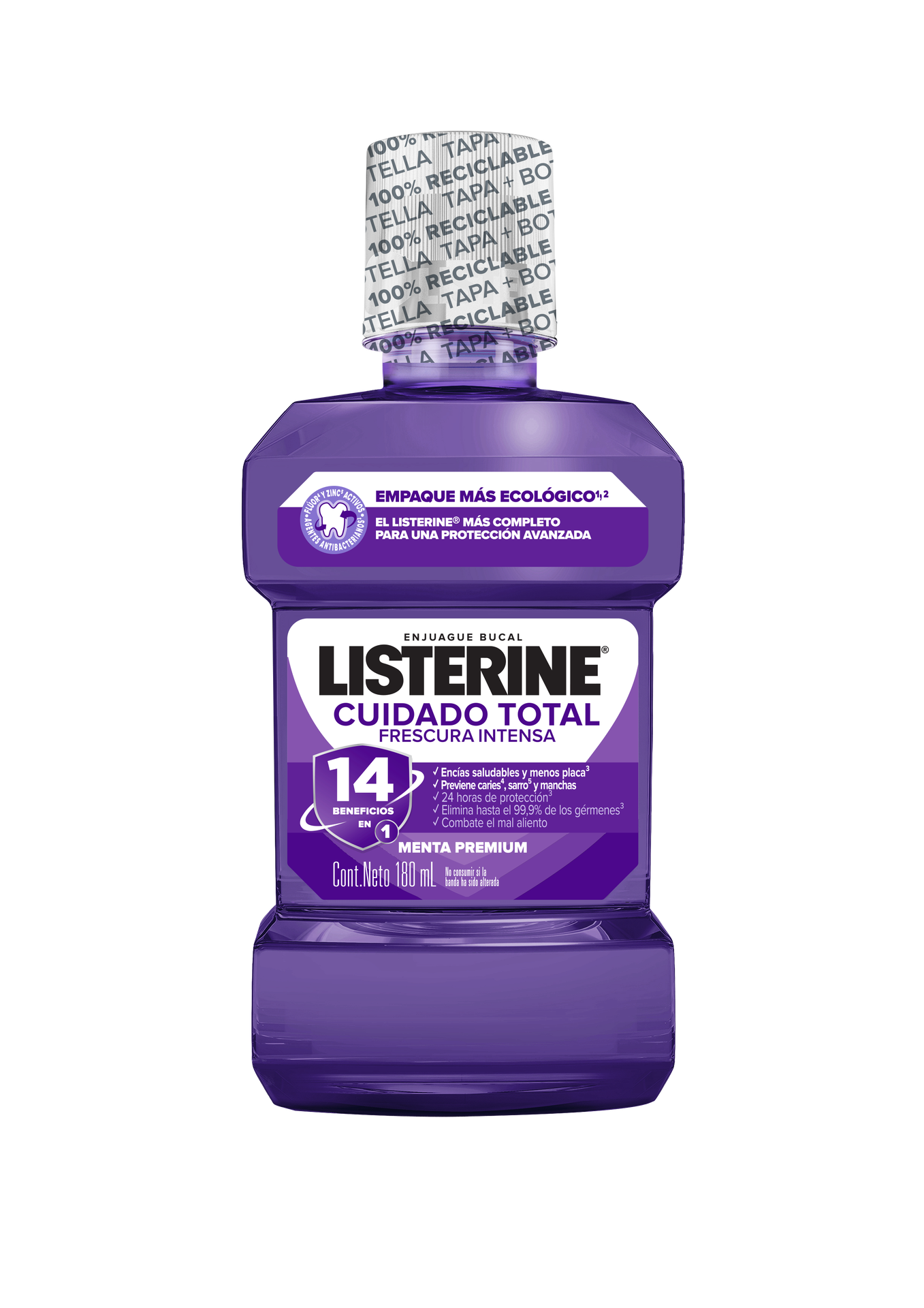 ENJUAGUE BUCAL LISTERINE CUIDADO TOTAL 180ML