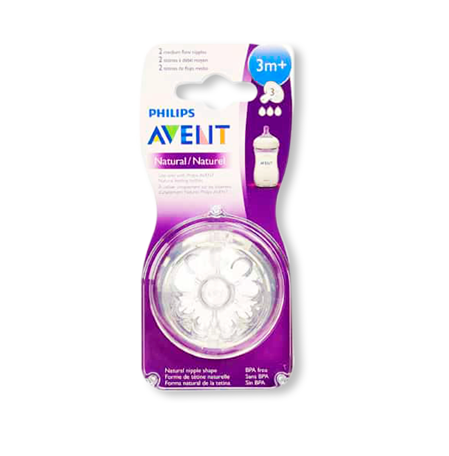 CHUPON AVENT NATURAL FLUJ-MEDIO 3+Mx3