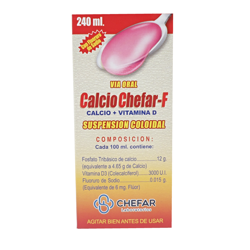 CALCIO CHEFAR-F SUS-ORALx232.5/0.3MG/5MLx240ML