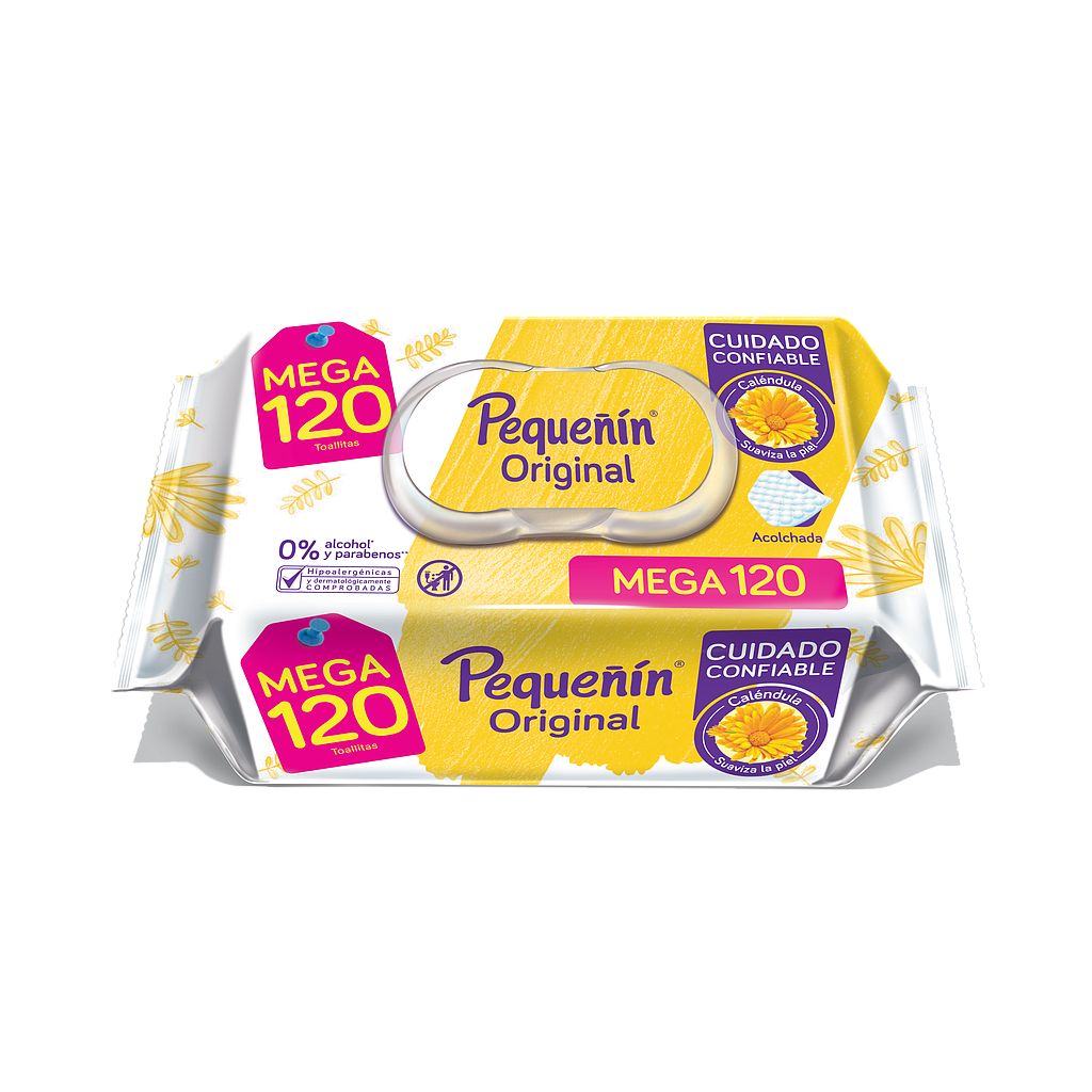 TOALLITAS PEQUEÑIN ORIGINAL FLOWPACKx120