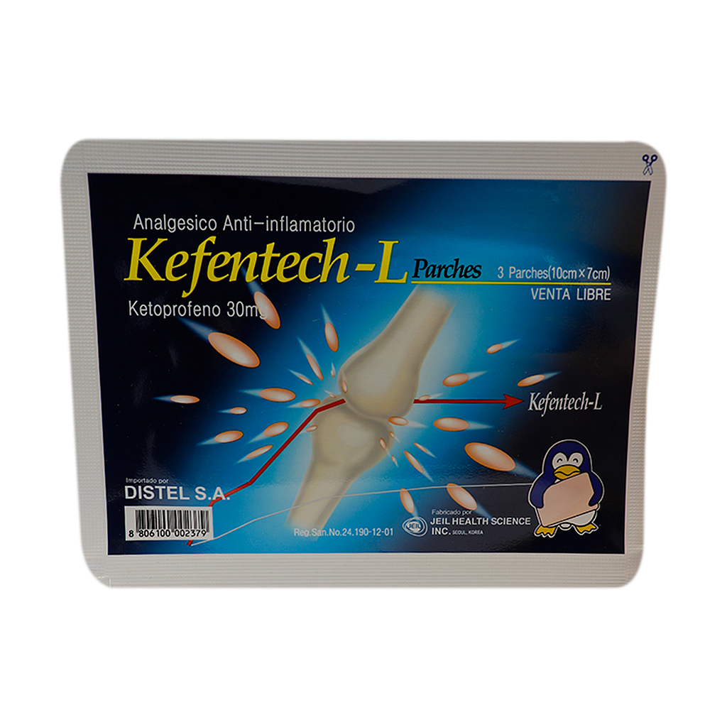 KEFENTECH-L PARCHE-TRANSDx30MGx3