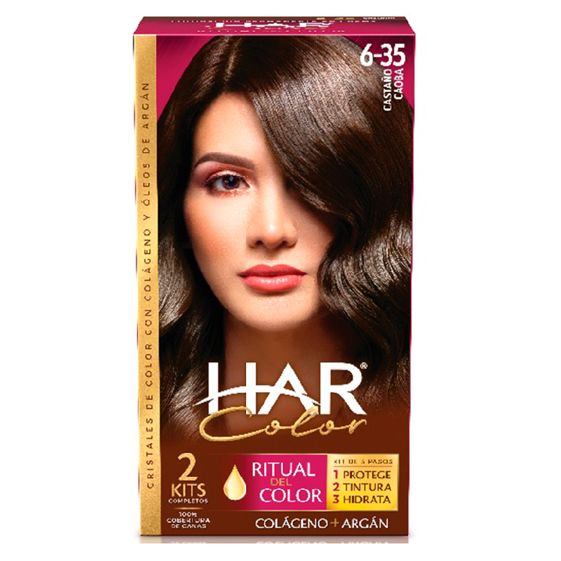 TINTE HAR CREMA#6-35 CASTAÑO CAOBAx2KITS