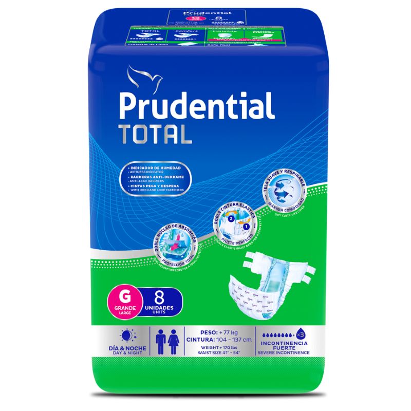 PAÑAL PRUDENTIAL TOTAL Gx8