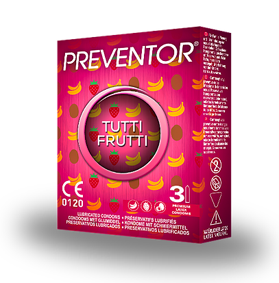 PRESERV PREVENTOR TUTTI FRUTTI CAJAx3