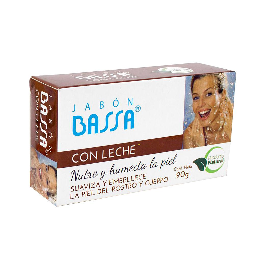 JABON BASSA LECHE BARRAx90GR