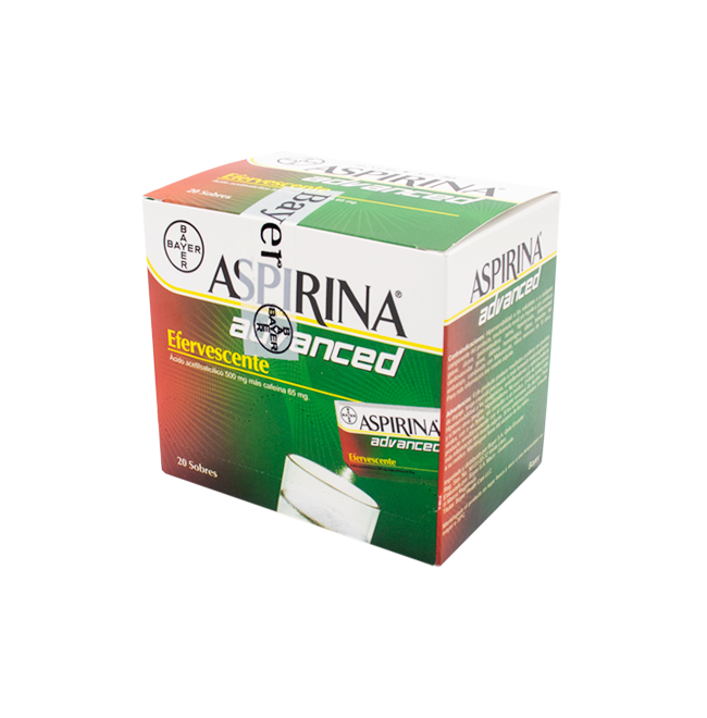 ASPIRINA ADVANCE POLVO SOLUCION ORAL 500/1400/1000/65MG