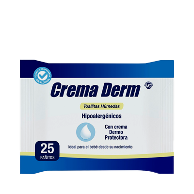 PAÑITOS CREMA DERM HUMx25