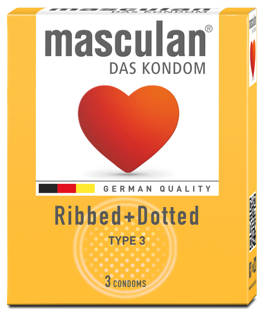 PRESERV MASCULAN RIBBED+DOTTEDx3