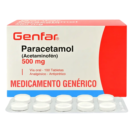 PARACETAMOL TABLETA 500MG GENFAR
