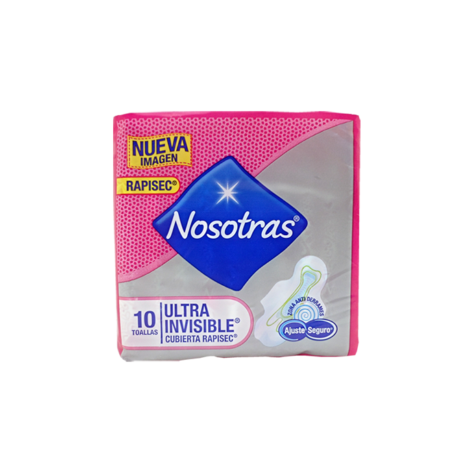 TOALLA HIG NOSOTRAS ULTRA INVIS RAPIGEL C-ALASx10