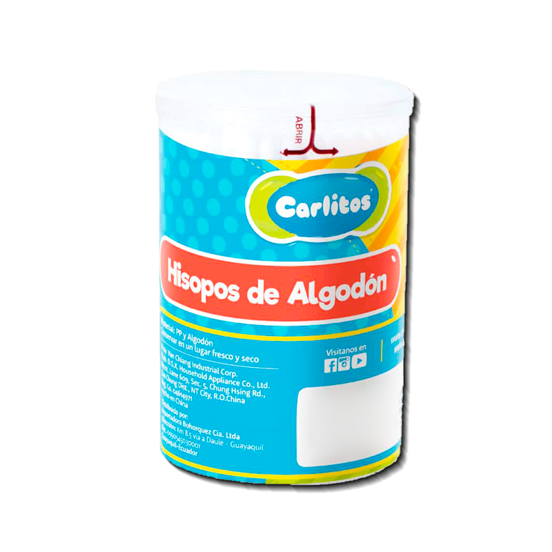 COTONETE CARLITOS PLASTICOx100