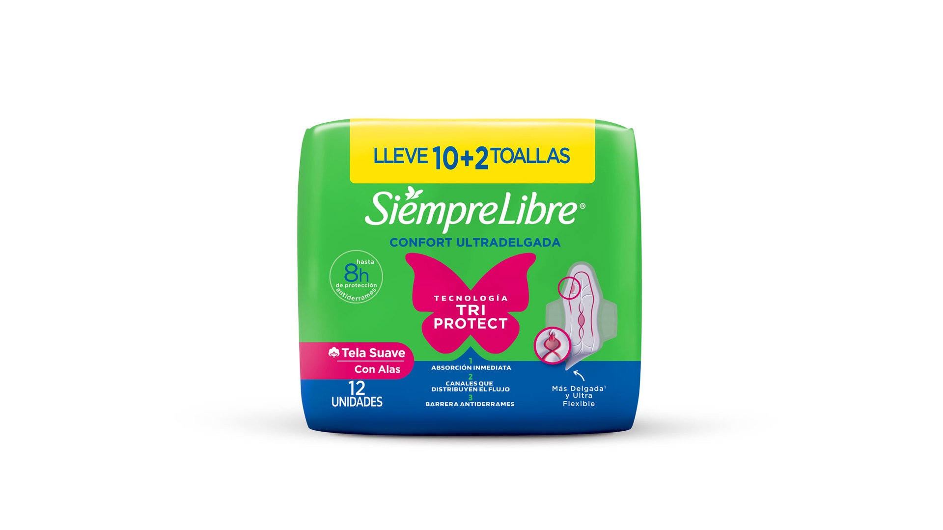 TOALLA STAYFRE U-DELG TELA C-ALASx10 (10+2) 