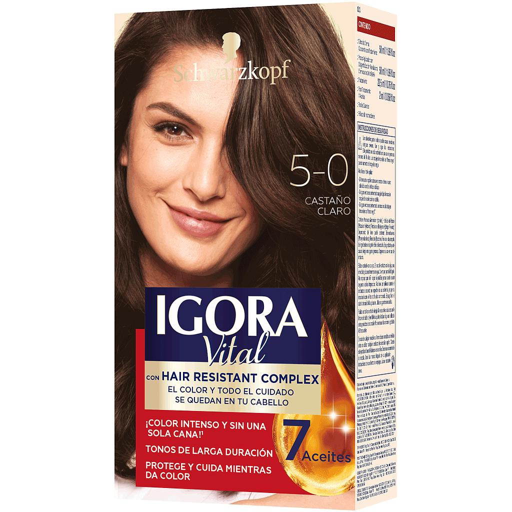 TINTE IGORA VITAL CREMA#5-0 CAST-CLARO KIT