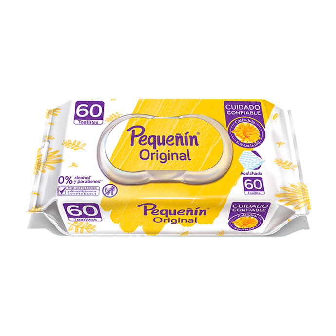 TOALLITAS PEQUEÑIN ORIGINAL CALEN FLOWPACKx60