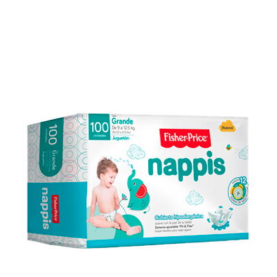 PAÑAL NAPPIS FISHER PRICE T-Gx100