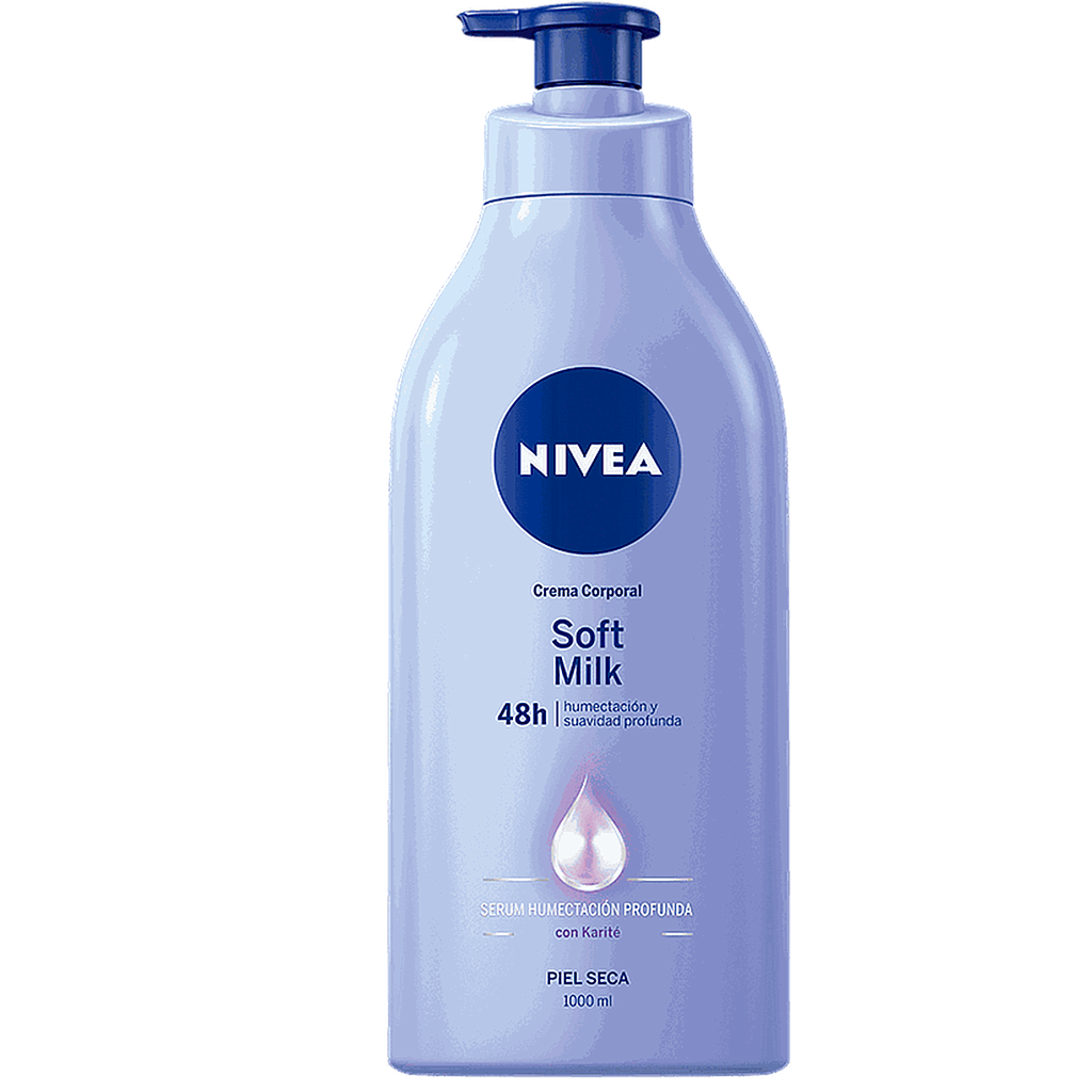 CREMA NIVEA SOFT MILK P-SECA CORPx1000ML