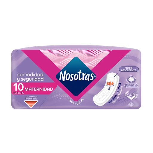 TOALLA NOSOTRAS MATERNIDADx10 