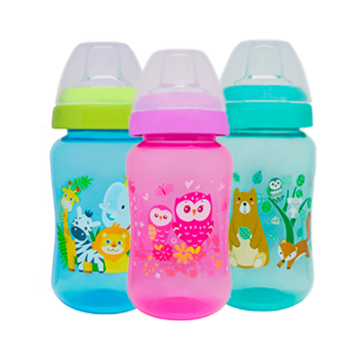 VASO BABYS CON BOQUILLA SILICON SIN AGARRADERA 6+M 10ONZ