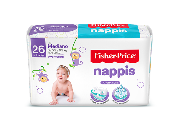 PAÑAL NAPPIS FISHER-P Mx26