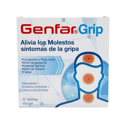 GENFARGRIP TABLETA 500/10/5MG GENFAR