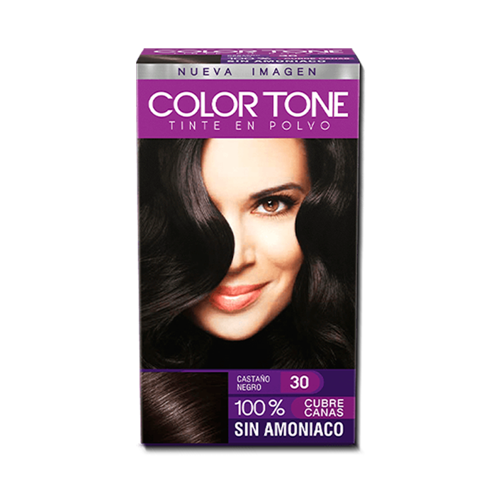 TINTE COLOR TONE POLVO#30 CASTAÑO NEGRO KIT