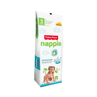 PAÑAL NAPPIS FISHER PRICE T-XG TRIPACK