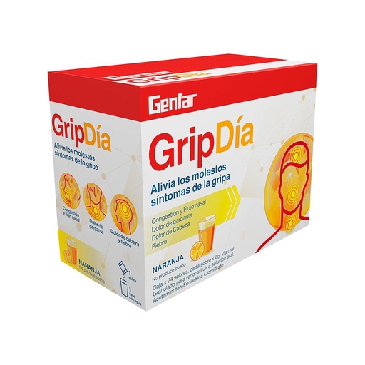 GENFAR GRIPDIA GRANULOS SOLUCION ORAL 500/10MG GENFAR