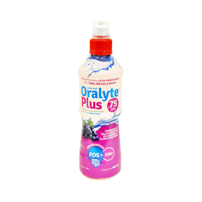 ORALYTE PLUS UVA SOLUCION ORAL 75MEQ 400ML 