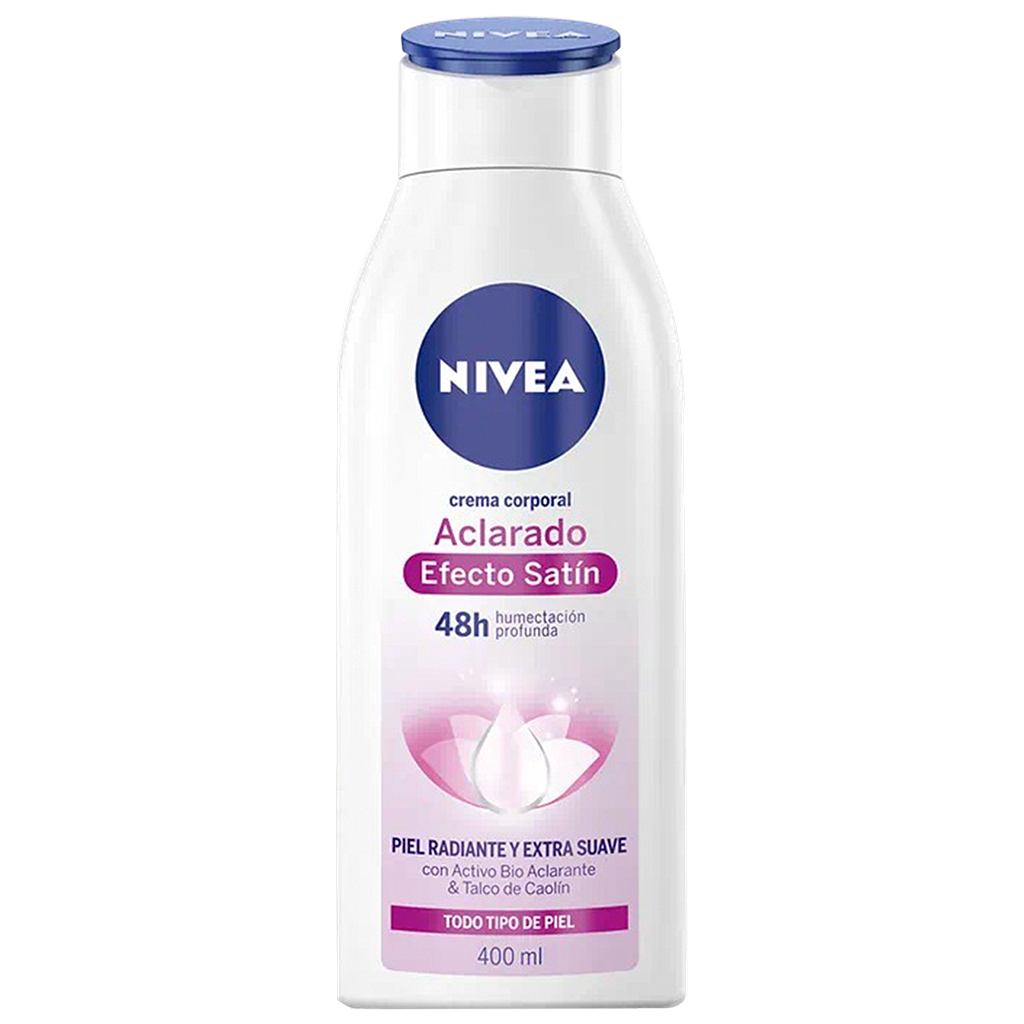 CREMA NIVEA ACLARADO NATURAL EFE-SATIN CORPx400ML