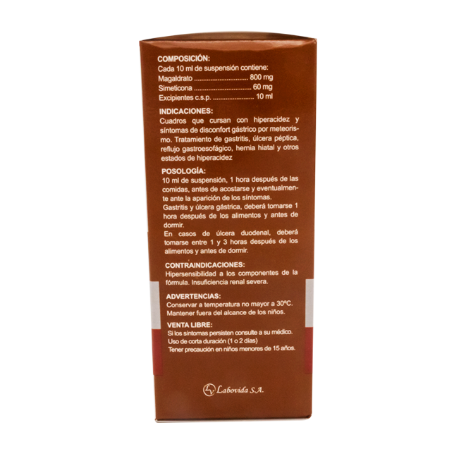 MAGALDRATO+SIMETICONA SUS-ORALx800/60MG/10MLx200MLLEBE