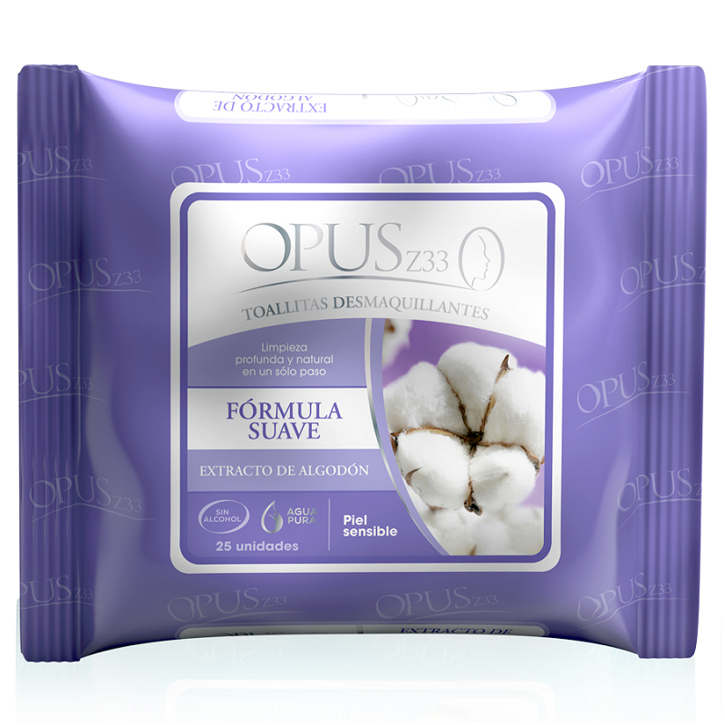 TOALLITAS DESMAQ OPUS ALGODON FLOWPACKx25+2DO 50%