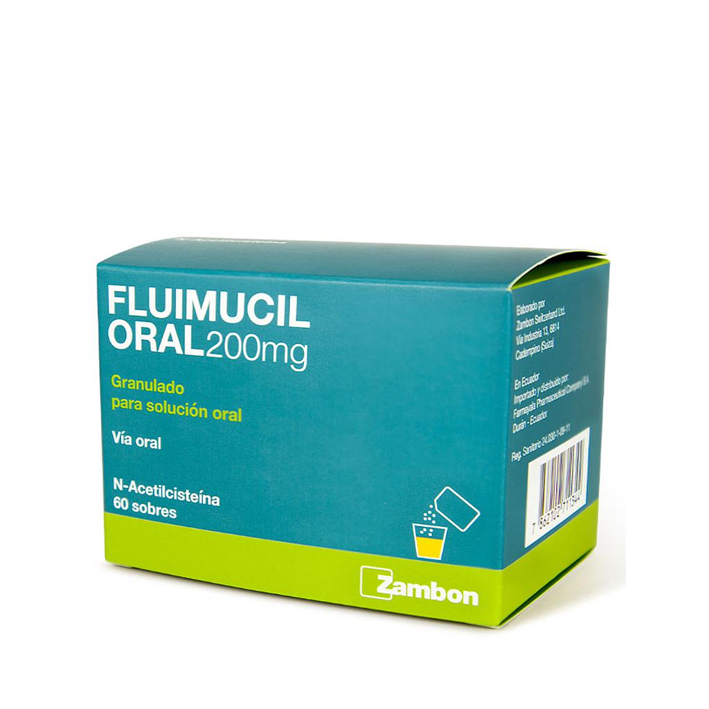FLUIMUCIL ORAL GRAN-SOL-ORALx200MGx60
