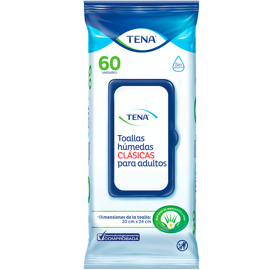 TOALLA HUM TENA CLASICA ADULTO FLOWPACKx60