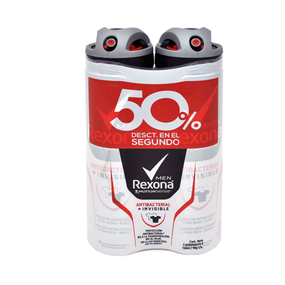 DESOD REXONA MEN ANTIB-INV AERx150ML+2DO 50% DESC