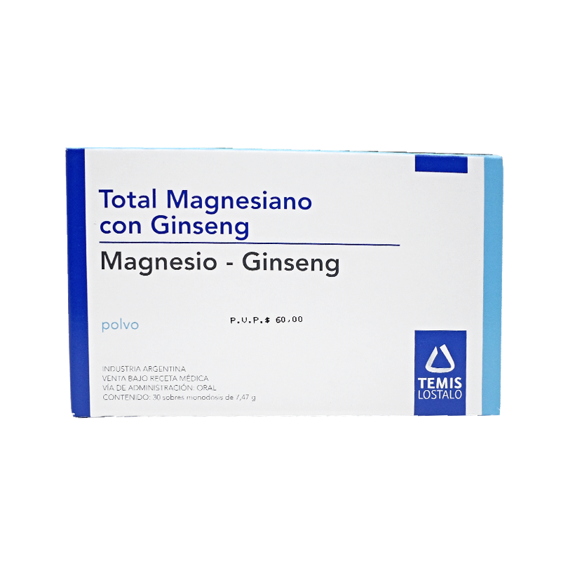TOTAL MAGNESIANO GINSENG POL-SOL-ORALx1500/20/50MGx30