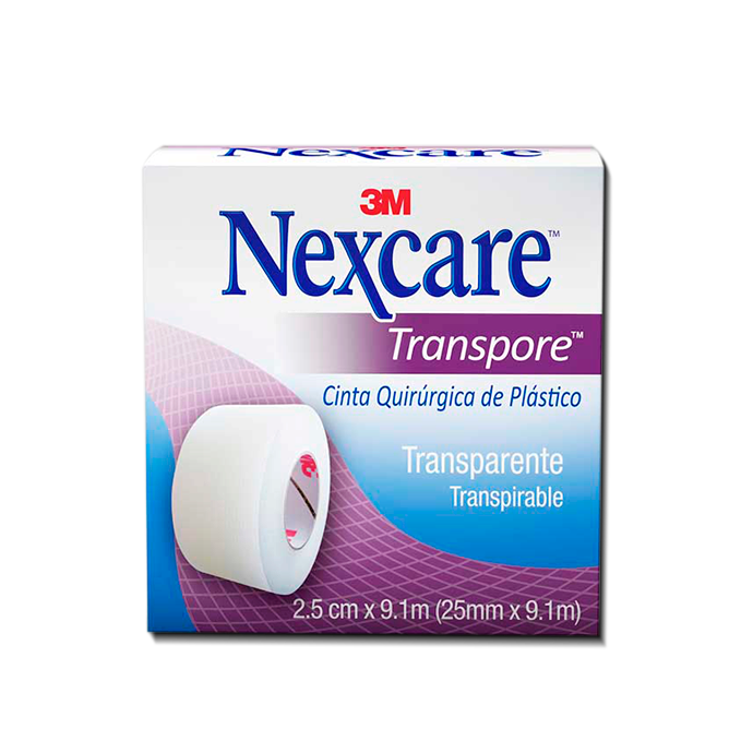 CINTA NEXCARE TRANSPORE QUIRUR 12MMx3M