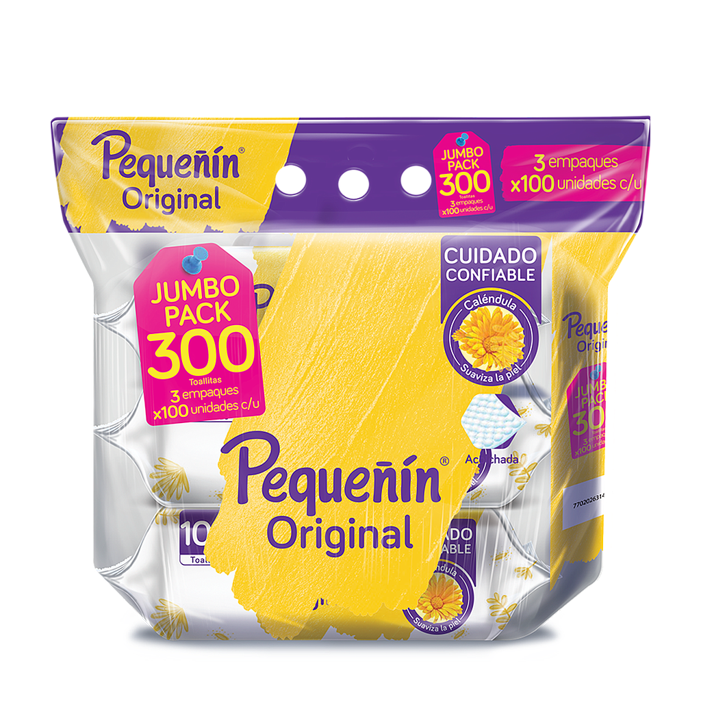 TOALLITAS HUM PEQUEÑIN ORIGINAL TRIPACKx300