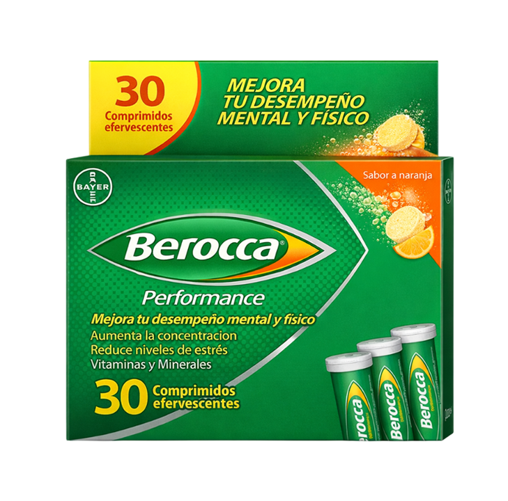 BEROCCA PERFOMANC NARANJA COMPRIMIDO EFERVESCENTE PACKx3