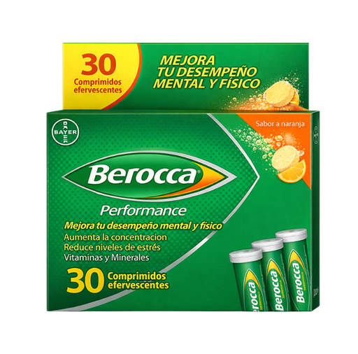 BEROCCA PERFOMANC NARANJA COMPRIMIDO EFERVESCENTE PACKx3