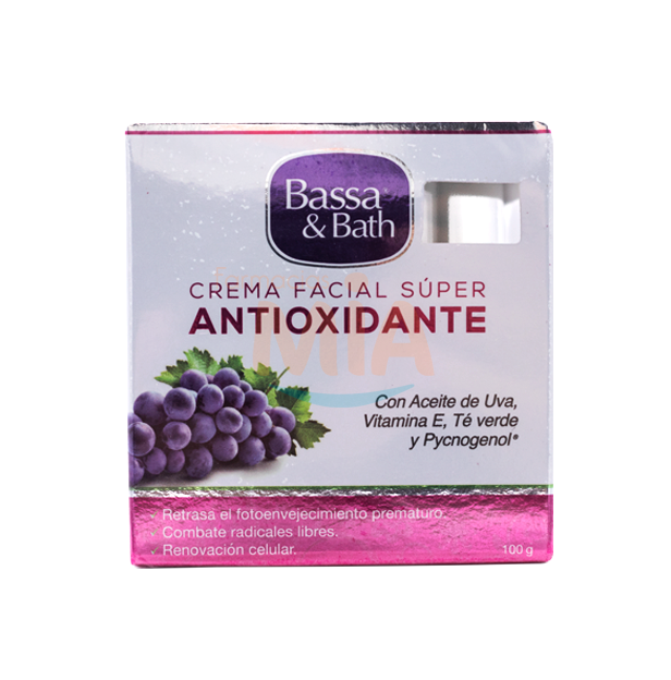CREMA BASSA&BATH ANTIOXIDANTE UVA FACx100GR