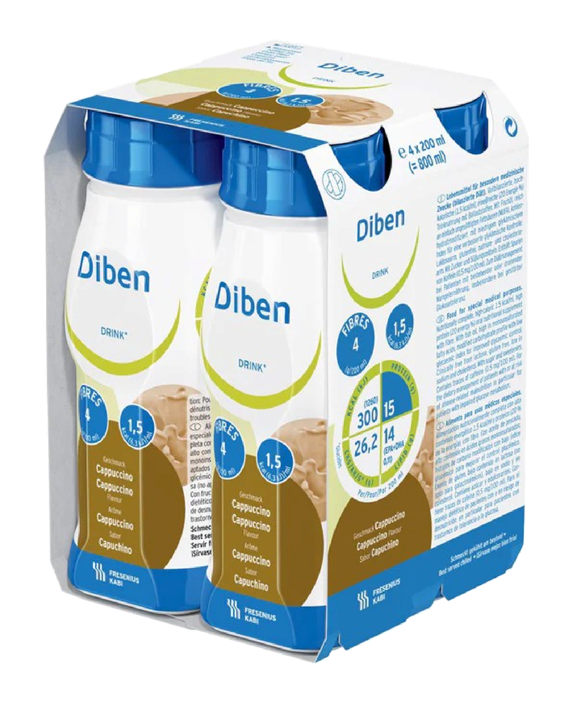 DIBEN LIQ CAPUCHINO BOTx200MLx4 PACK