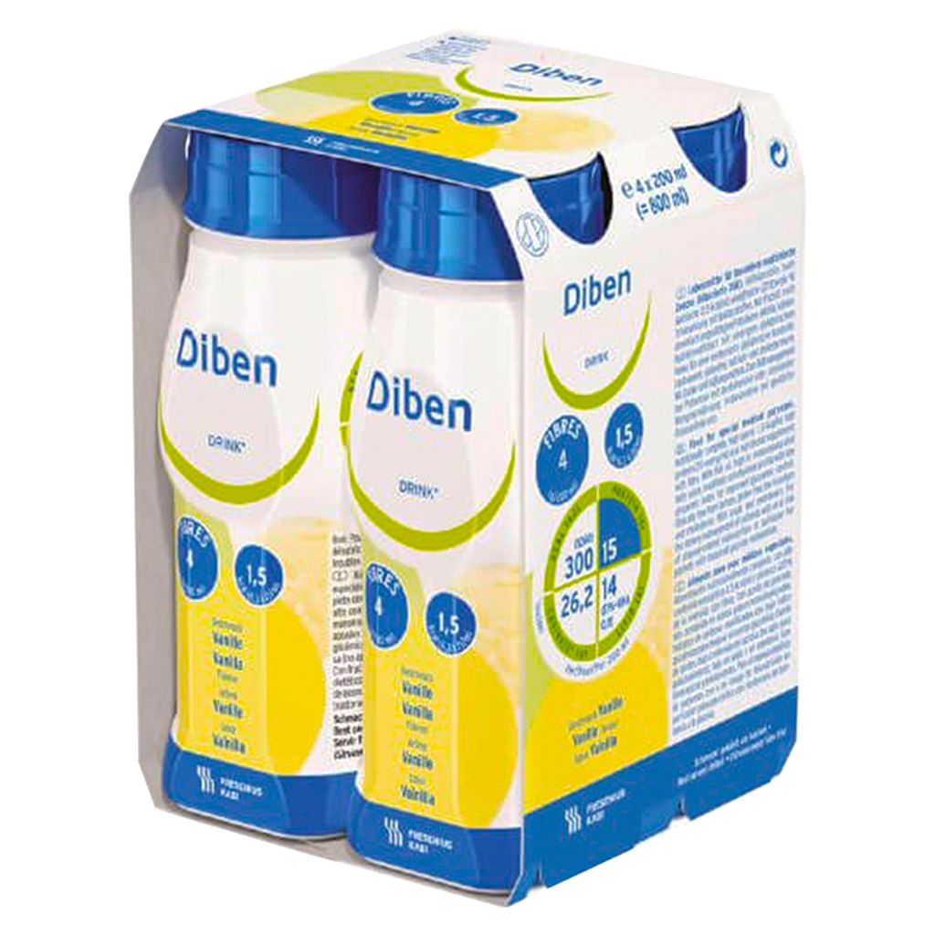 DIBEN LIQ VAINILLA BOTx200MLx4 PACK