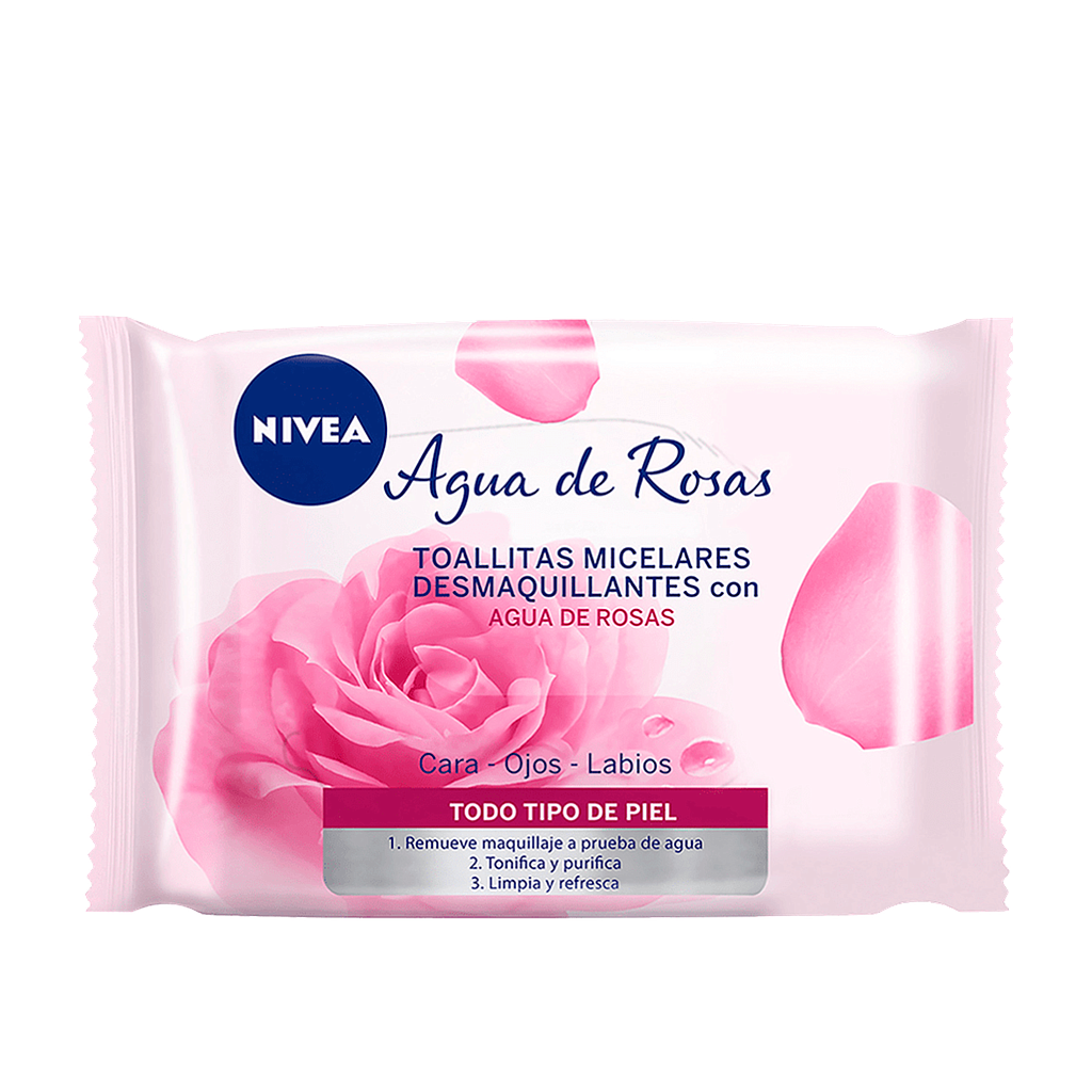 TOALLITAS HUM NIVEA MICELLAIR ROSAS FLOWPACKx25
