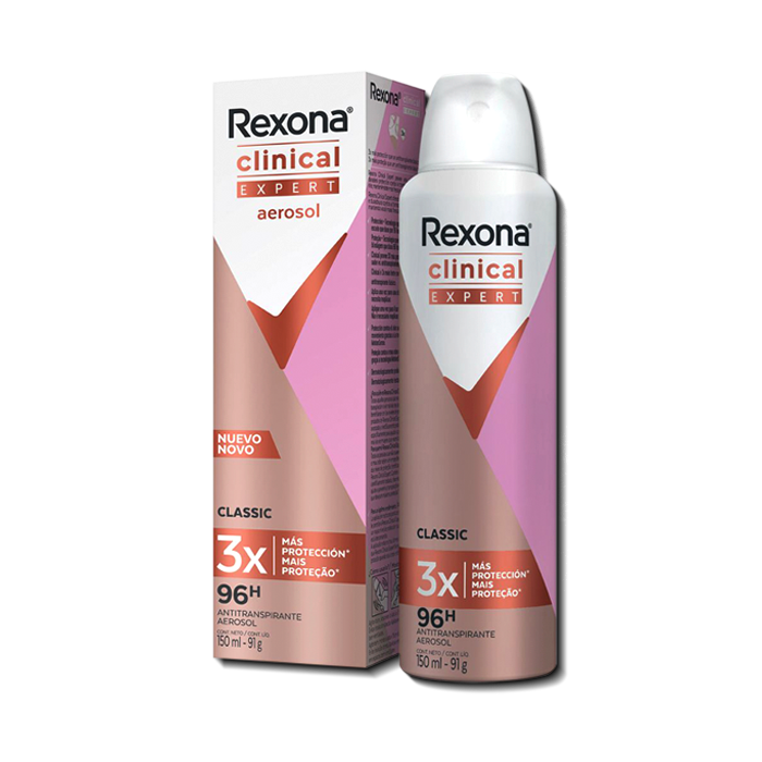 DESODORANTE REXONA CLINICAL EXPERT CLASSIC AEROSOL 150ML