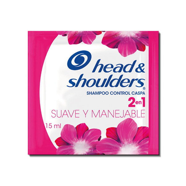 SHAMP HEAD&SH 2EN1 SUAVE-MANEJABLE SACHx15MLx12