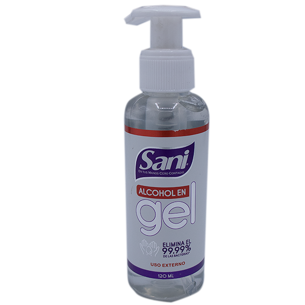 ALCOHOL GEL SANI ANTIB P-MANOSx120ML