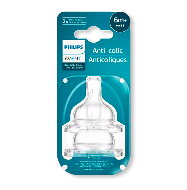 CHUPON AVENT ANTI-COLIC 6M+ F-RAPx2