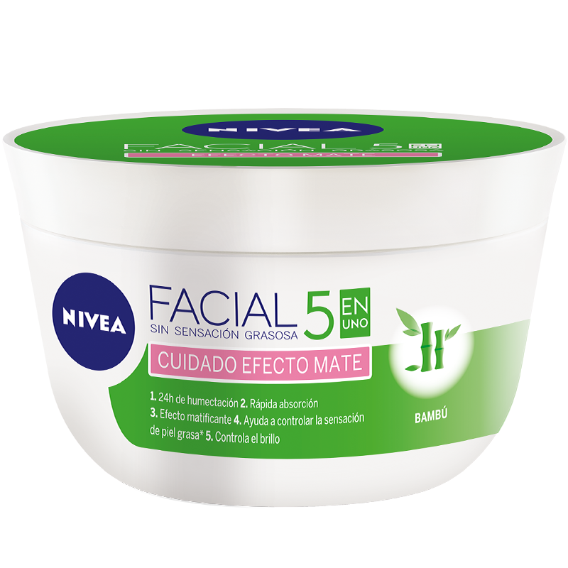 CREMA NIVEA 5EN1 EFECTO MATE BAMBU FACx50ML